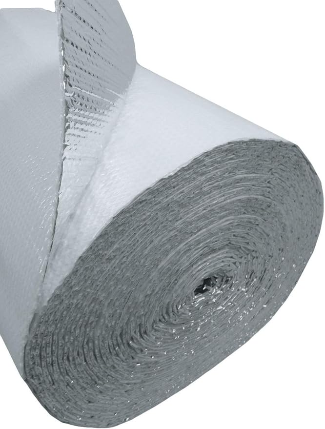 NASATECH White / Foil Double Bubble Reflective Insulation Radiant Barrier Roll - Image 2
