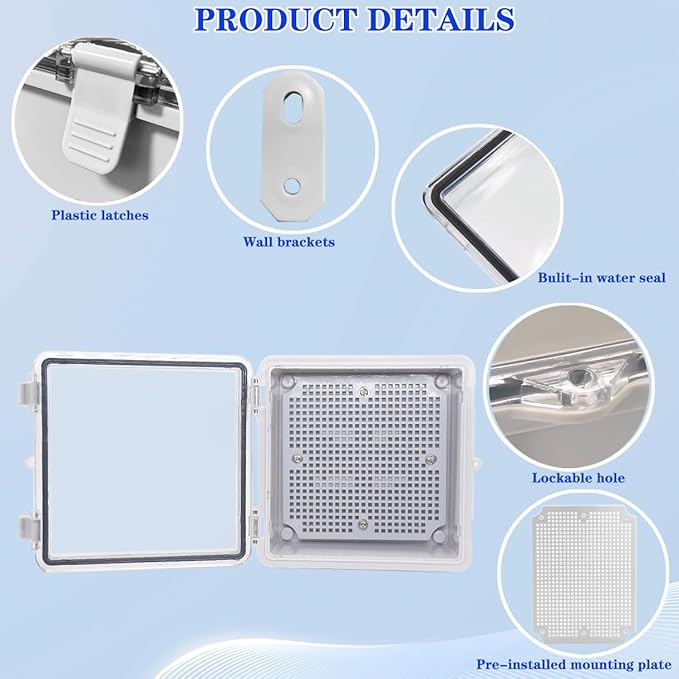 Waterproof Outdoor Electrical Box Junction Box Weatherproof IP67 ABS Plastic - Image 3