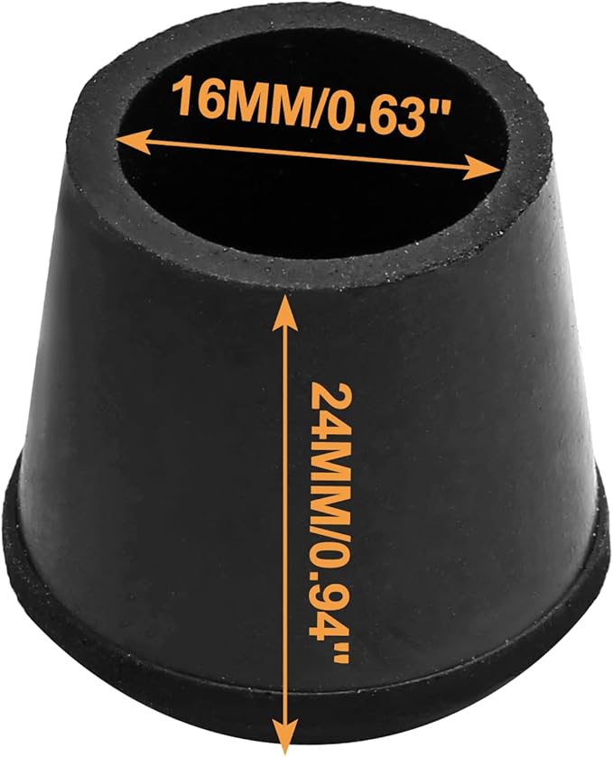 Piutouyar Round PVC Rubber Furniture Covers, 16mm / 5/8 Inches Table Chair Leg - Image 3