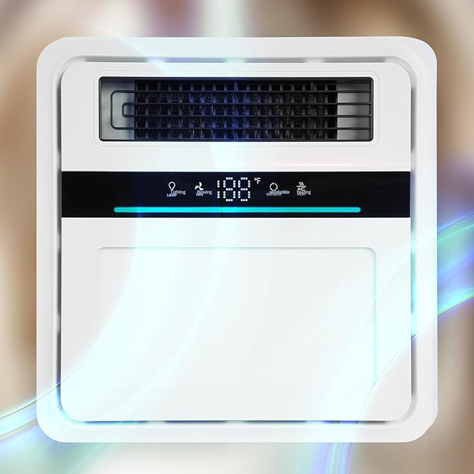 Bathroom Fan with Light and Heater, 140 CFM Ventilation, Remote Control - Image 8