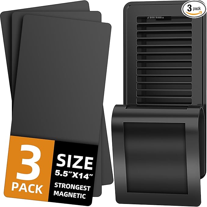 Magnetic Vent Covers for Complete Sealing, 5.5" X 14" for Home Floor, and by JSLIN