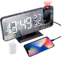 Projection Alarm Clock for Bedrooms Ceiling, Digital Clock Radio by Hanaix