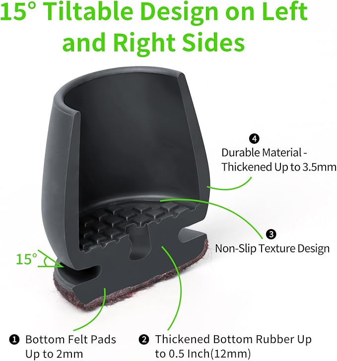 16PCS Round Silicone Chair Leg Floor Protectors - Image 3