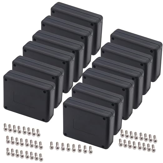 Zulkit 12 Packs Project Boxes ABS Plastic Electrical Project Case Power by Zulkit