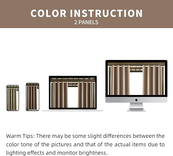 Outdoor Patio Curtain Waterproof Darkening Thermal Insulated Indoor Curtains - Image 5