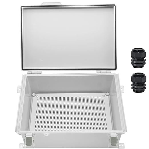Zulkit Junction Box, IP67 Waterproof Electrical Box Hinged Cover Stainless by Zulkit