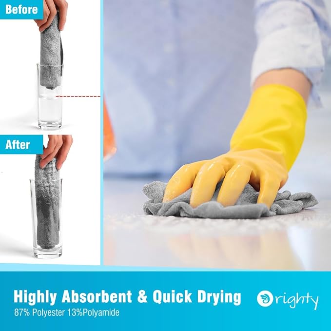 Orighty Microfiber Cleaning Cloth, 800 Pack Highly Absorbent Cleaning Rags - Image 3