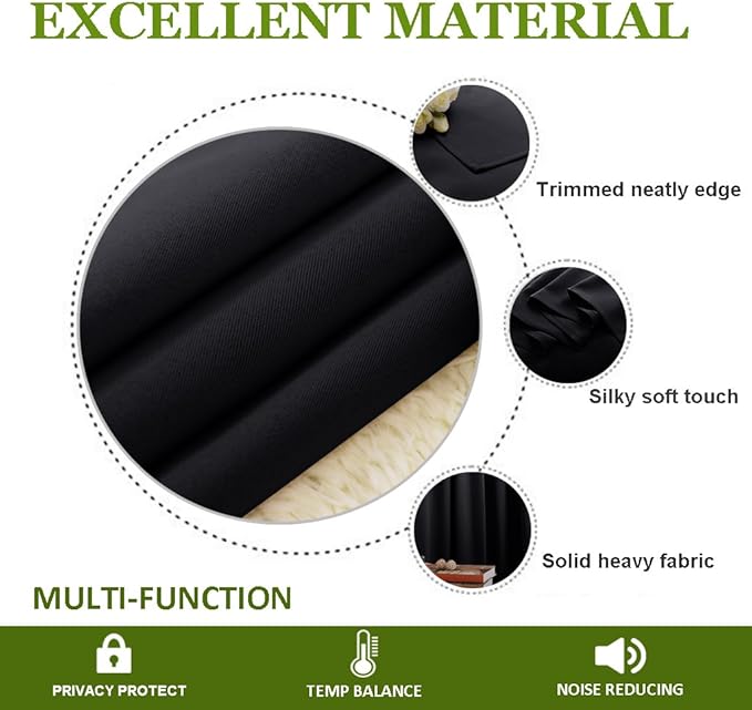 NICETOWN Black Out Curtain for Living Room - Image 4