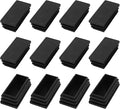 METALLIXITY Rectangle End Caps 12Pcs, Plastic Rectangle Tube Inserts Threaded by METALLIXITY