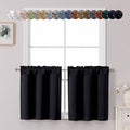 Chyhomenyc Short Black Out Curtains 24 Inch Length, Small Blackout Curtain Rod by Chyhomenyc