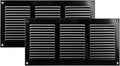 Vent Systems 12'' x 6'' Inch Black Metal Vent Duct Cover by VentSystems
