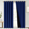 NICETOWN 100% Blackout Window Curtain Panels, Royal Blue, Cold and Full Light by NICETOWN