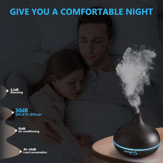 SACATR Aroma Diffiser with Essential Oils Set, 550 ML Essential Oil Diffuser - Image 5