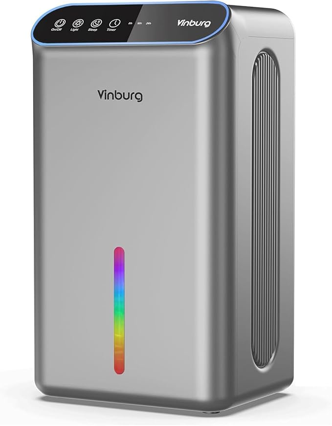 Dehumidifier for Basement Quiet Dehumidifiers for Home, Auto Shut-Off, Sleep by Unknown