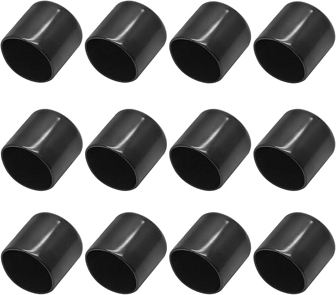 12Pcs Round Chair Leg Caps 1-1/4" IDVinyl Flexible Bolt Chair Leg Protectors by Bonsicoky