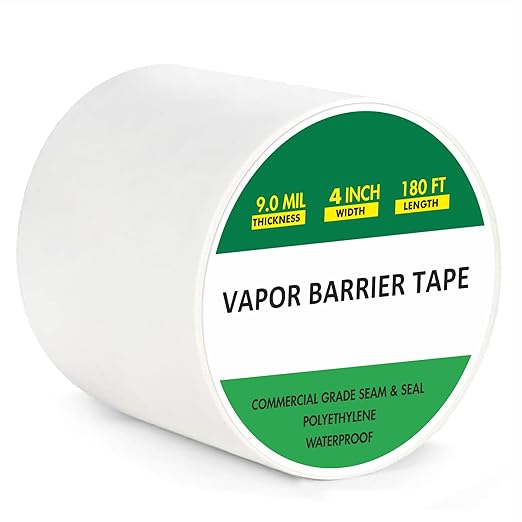 Vapor Barrier Tape, Moisture Barrier Seal and Seam, Insulation Tape by SUNSHORE