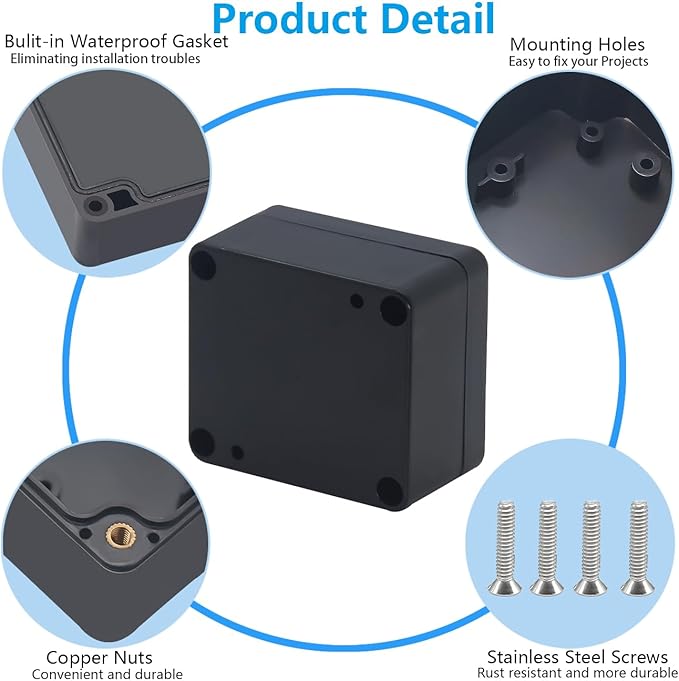 Project Box, Project Boxes Plastic Electric Project Case Junction Box Power Case - Image 7