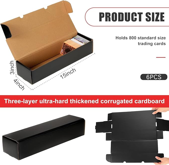 Yexiya 6 Pcs 800 Count Storage Box Card Holders, Trading Cards Sports Collector - Image 2