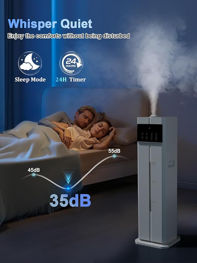 9L/2.4Gal Smart Cool Mist Humidifier, Top Fill Quiet Humidifier Large Room - Image 6