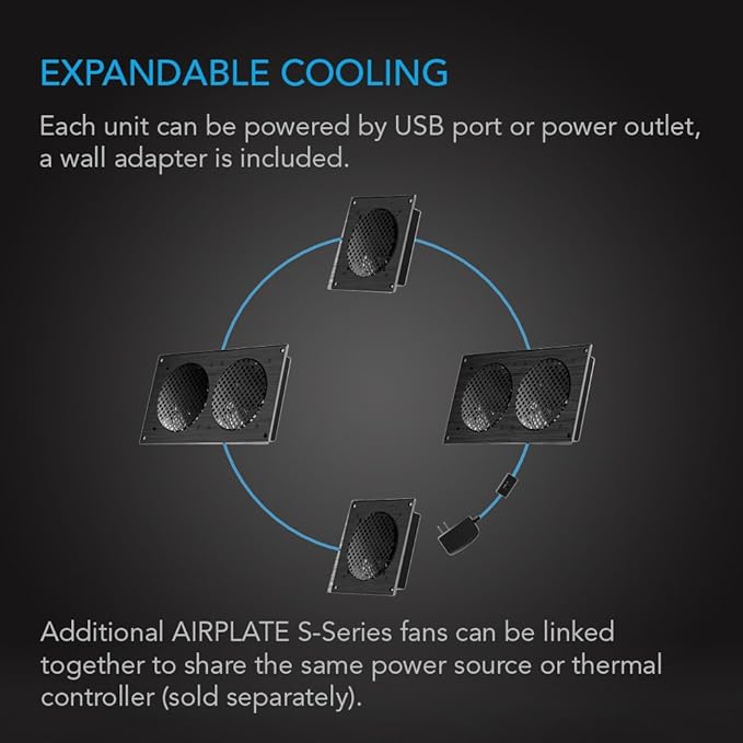 AC Infinity AIRPLATE S3, Quiet Cooling Fan System 6" - Image 5