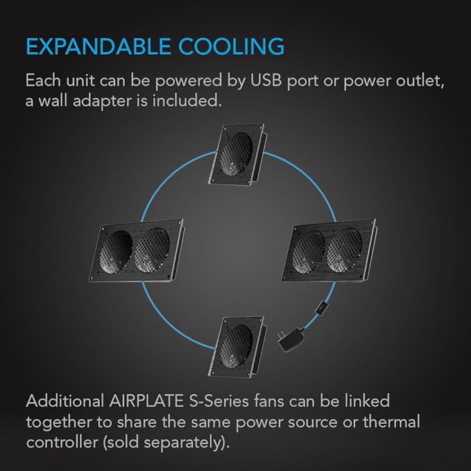 AC Infinity AIRPLATE S9, Quiet Cooling Fan System 18" - Image 5