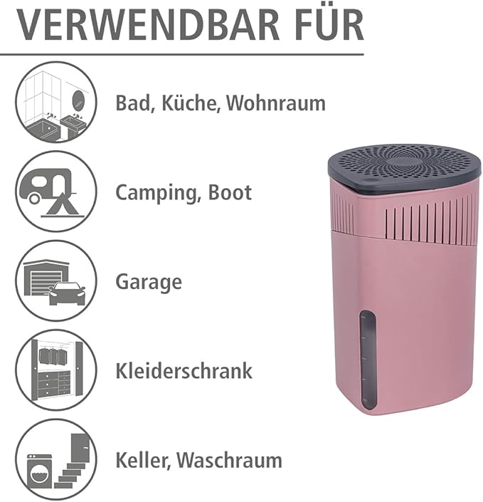 WENKO Portable Dehumidifier Drop Design, Compact and Rechargeable Dehumidifier - Image 9