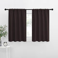 NICETOWN Kitchen Curtains, Toffee Brown, Short Blackout Drapes, Thermal by NICETOWN
