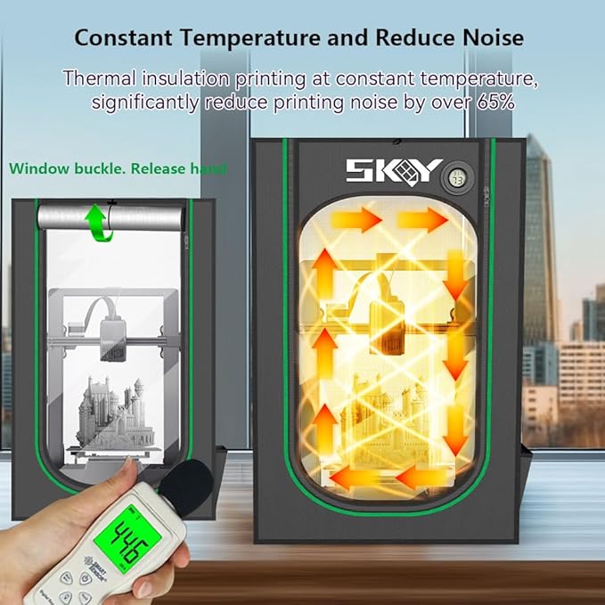 Skouphy 3D Printer Enclosure Fireproof and Dustproof Tent Constant Temperature - Image 4