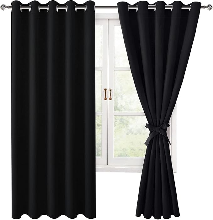 Hiasan Blackout Curtains for Bedroom, 60 x 63 Inches Length by Hiasan