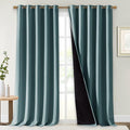 NICETOWN Full Shading Curtains for Windows, Super Heavy-Duty Black Lined by NICETOWN