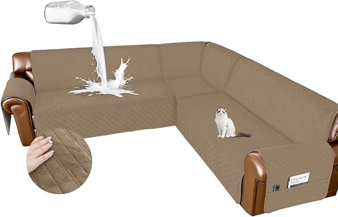 Arfntevss Waterproof Sectional Couch Covers L Shape Washable Velvet Sofa Cover by Arfntevss