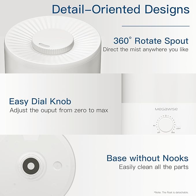 Cool Mist Humidifiers for Babies, Home and Office | Super Quiet Ultrasonic - Image 4
