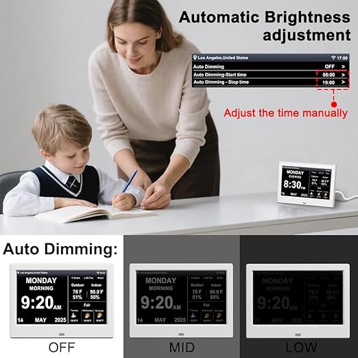 2025 New Digital Clock with Temperature/Humidity & Weather Forecast, Auto Time - Image 6