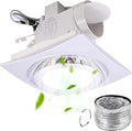 FEITON Bathroom Fan with Light Exhaust Fan Ceiling Mount Vent Fan Light Combo by FEITON