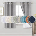 PrinceDeco 100% Blackout Curtains 64 inch Long 2 Panels, Light Grey by PrinceDeco