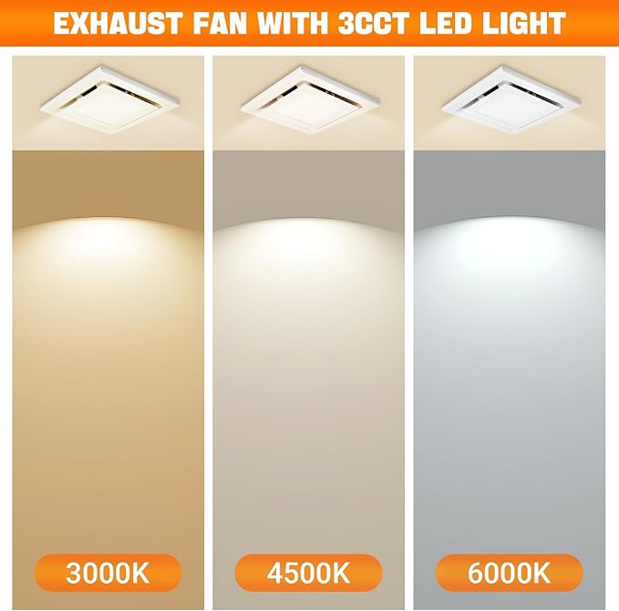 FEITON Square Bathroom Exhaust Fan - Image 2