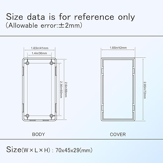 Project Box 8 Pieces Electrical Box Small Junction Box ABS Plastic Enclosure - Image 7