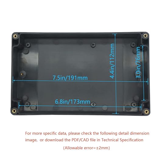 Junction Box, Zulkit Project Box IP65 Waterproof Outdoor Box ABS Plastic - Image 5
