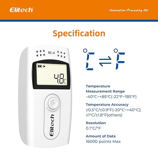 Elitech Digital Temperature Data Logger Medical Refrigerator Thermometer - Image 2