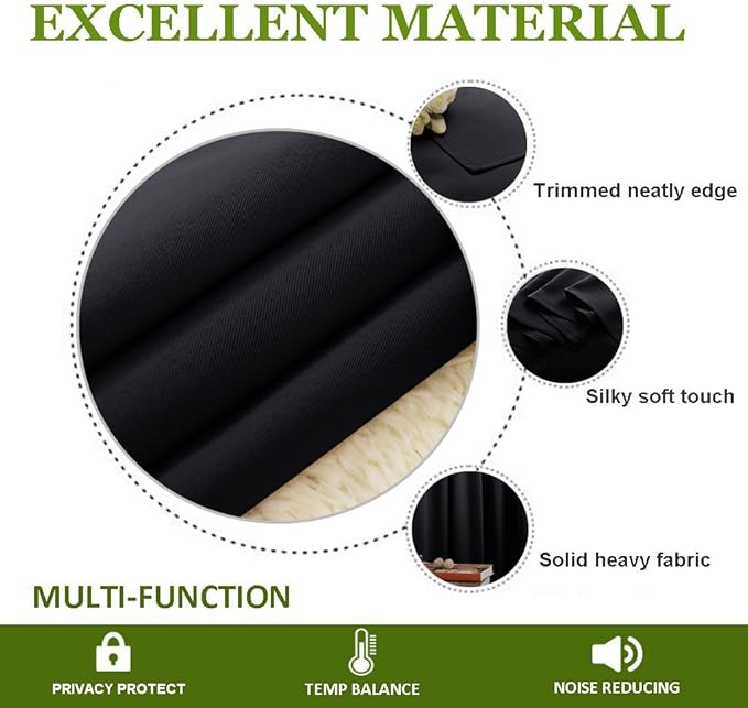 NICETOWN Blackout Curtain for Sliding Door, Patio Door Curtains, Thermal - Image 5