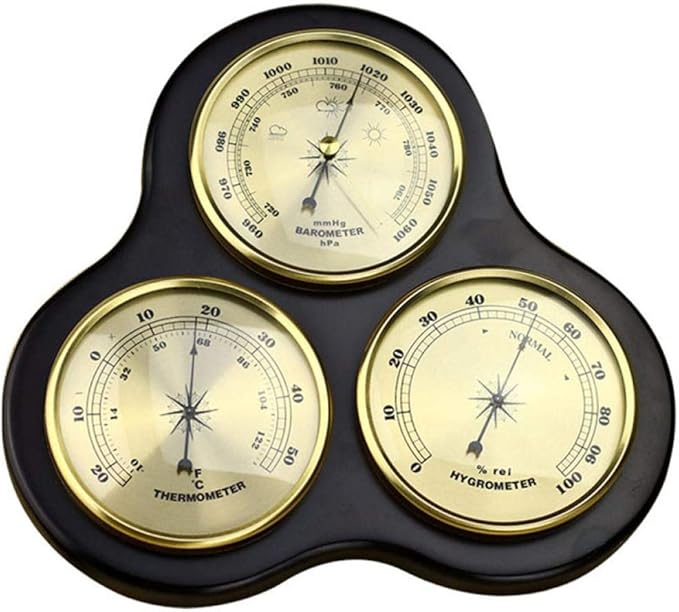 3-Piece Triangular Hygrometer Pressure Gauge Thermometer Barometer - Image 4