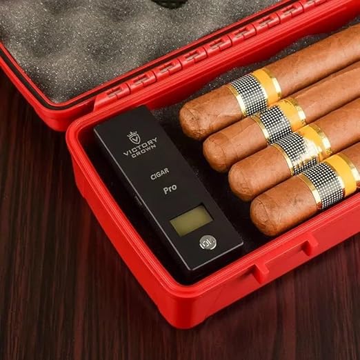 Digital Cigar Humidity Meter Portable Electric Moisture Guage Tester Reader - Image 3