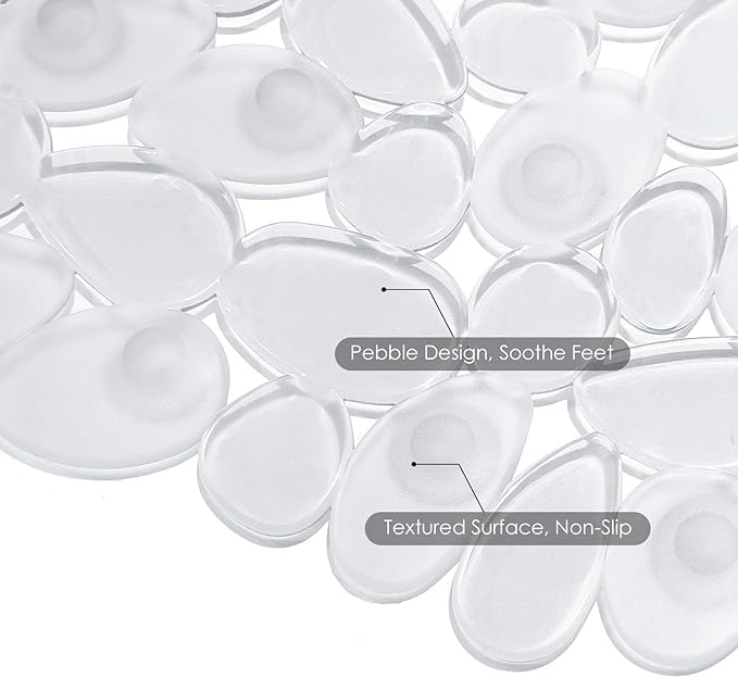 WELTRXE Non Slip Bath Mat Pebbles Bathtub Mat - Image 3