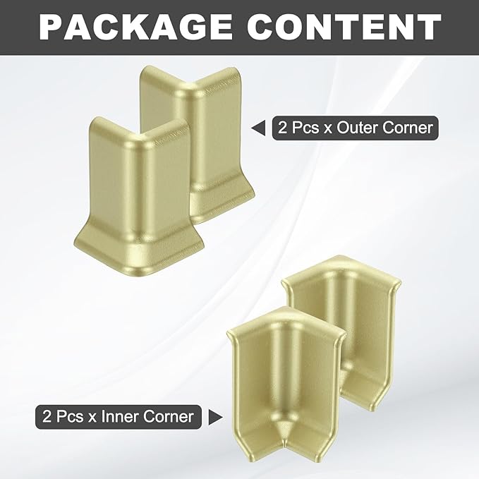 uxcell Self Adhesive Baseboard Corner Blocks, 2.2 Inch Wall Edge Corner - Image 3