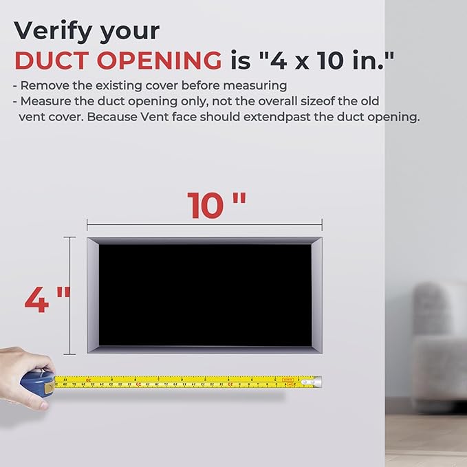 Quiet Register Booster Fan Fits 4" x 10" Register Holes, 10-Speed Smart Heating - Image 3