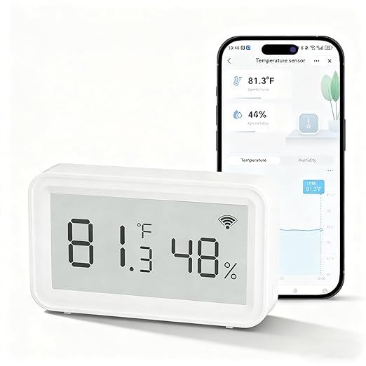 eMylo Smart WiFi Thermometer Hygrometer, Indoor Wireless Temperature Humidity by eMylo