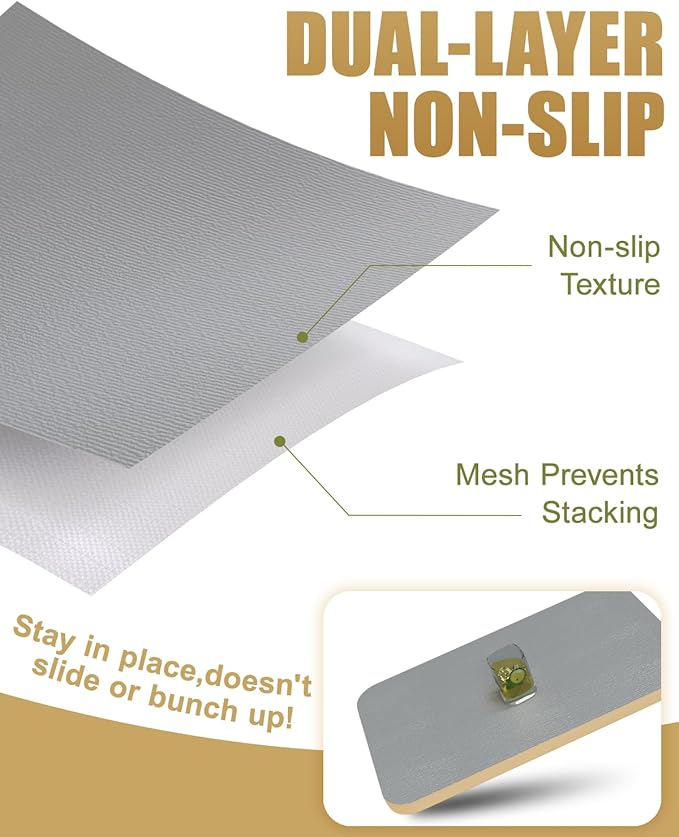 Shelf Liners for Kitchen Cabinets Non-Adhesive, Non-Slip Thickened Shelf Paper - Image 2
