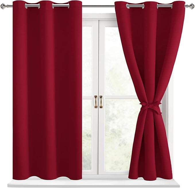 Hiasan Short Blackout Curtains for Bedroom by Hiasan