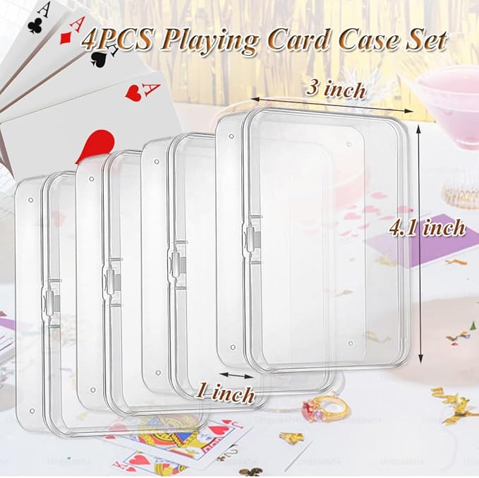 Clear Plastic Playing Card Case Set - Image 3