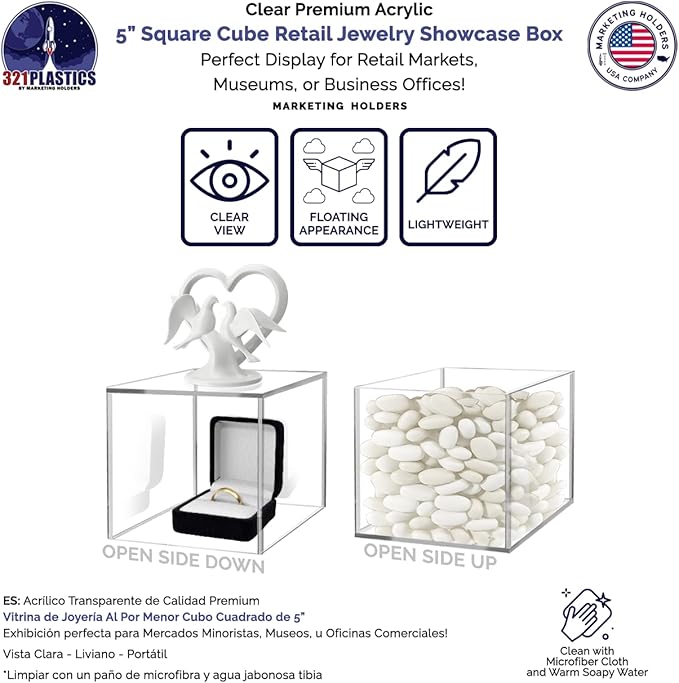 5" Clear Acrylic Display Box - Image 3